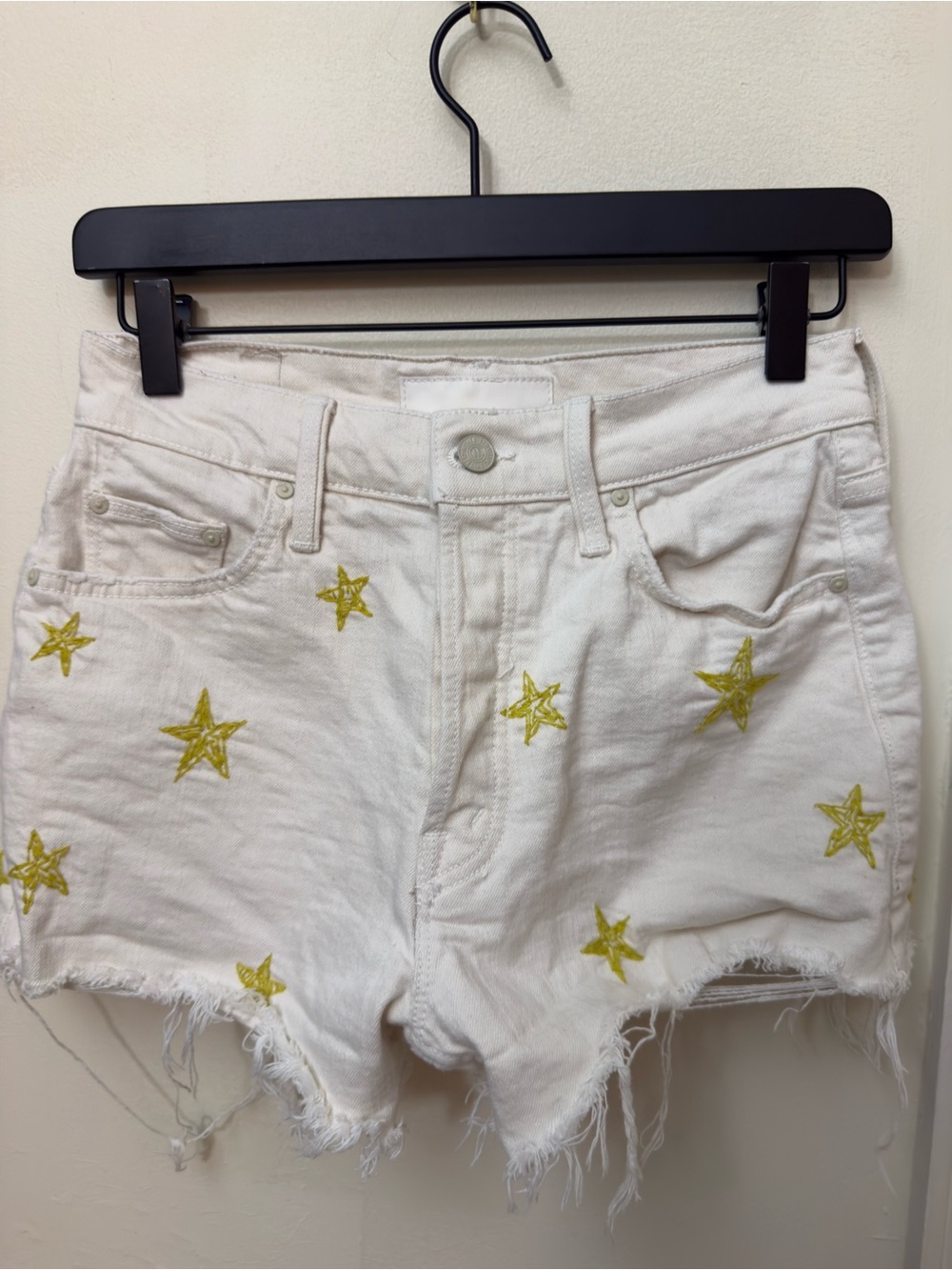 MOTHER The Tomcat Kick Fray Shorts in Shoot for the Stars | Size 26
